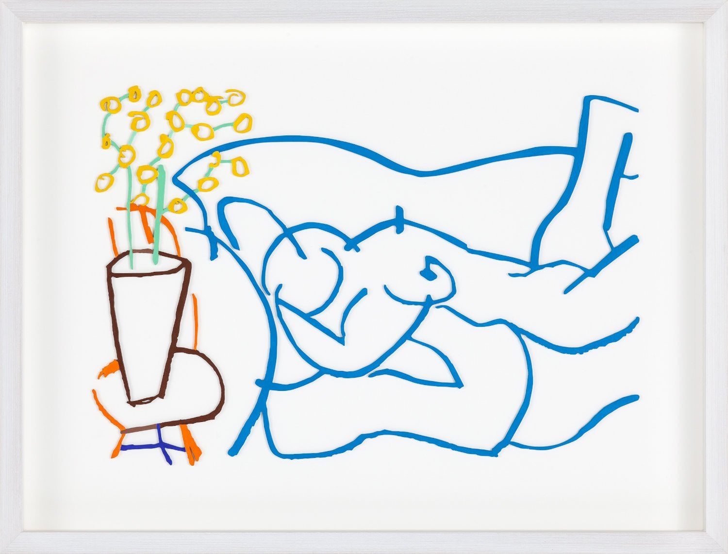 Blue Nude on Sofa, 2019